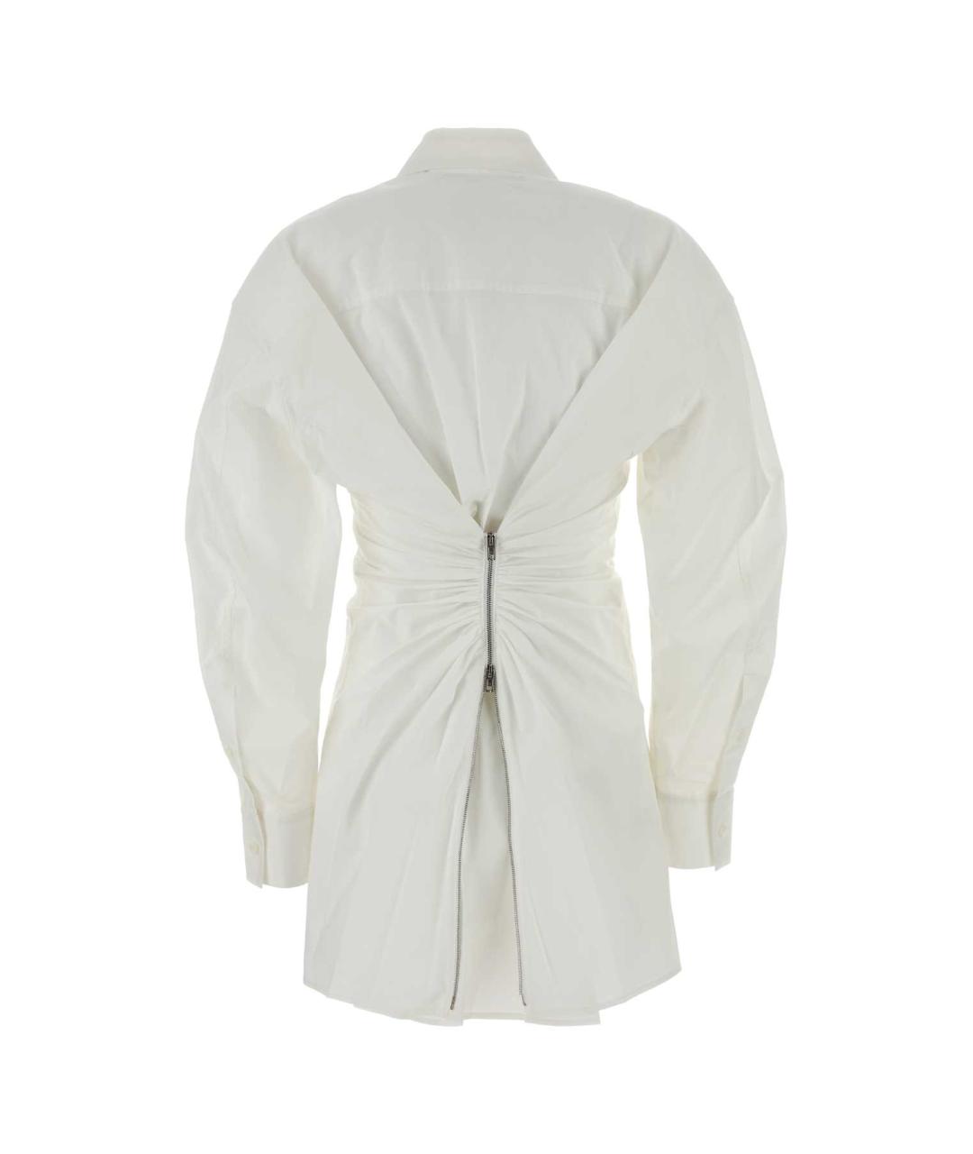 ALEXANDER WANG Белое хлопковое коктейльное платье, фото 2