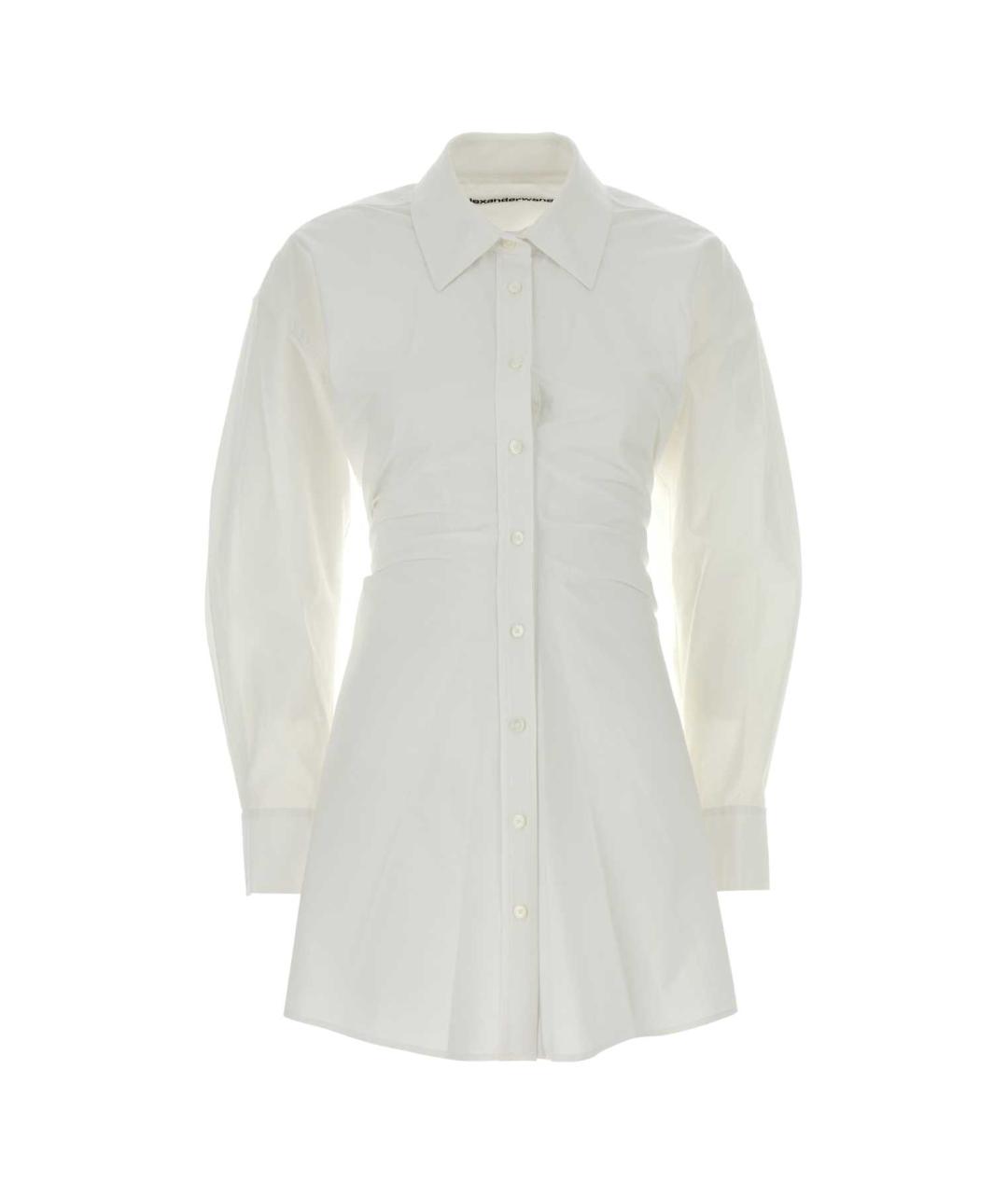 ALEXANDER WANG Белое хлопковое коктейльное платье, фото 1