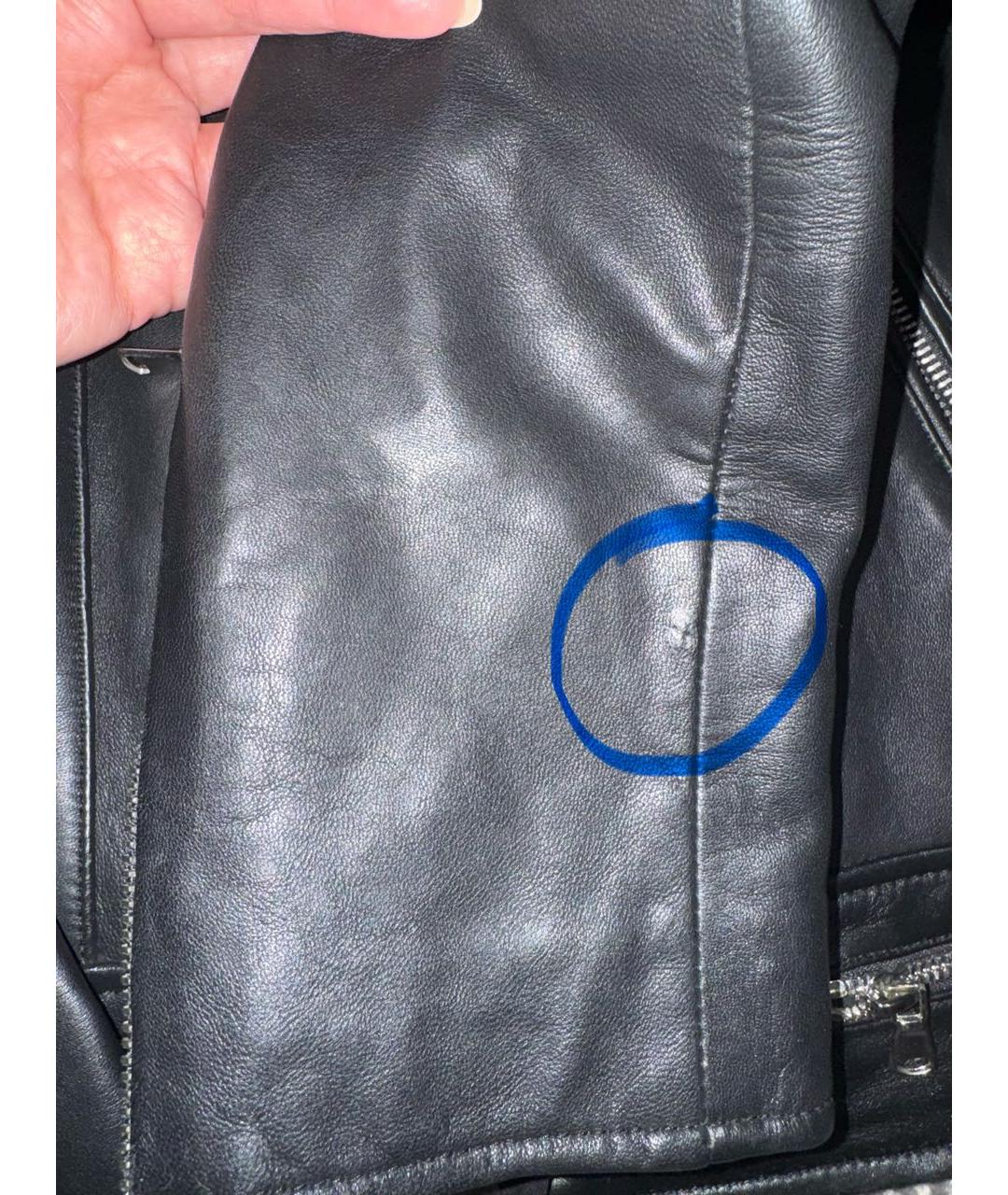 SANDRO Черная кожаная куртка, фото 6
