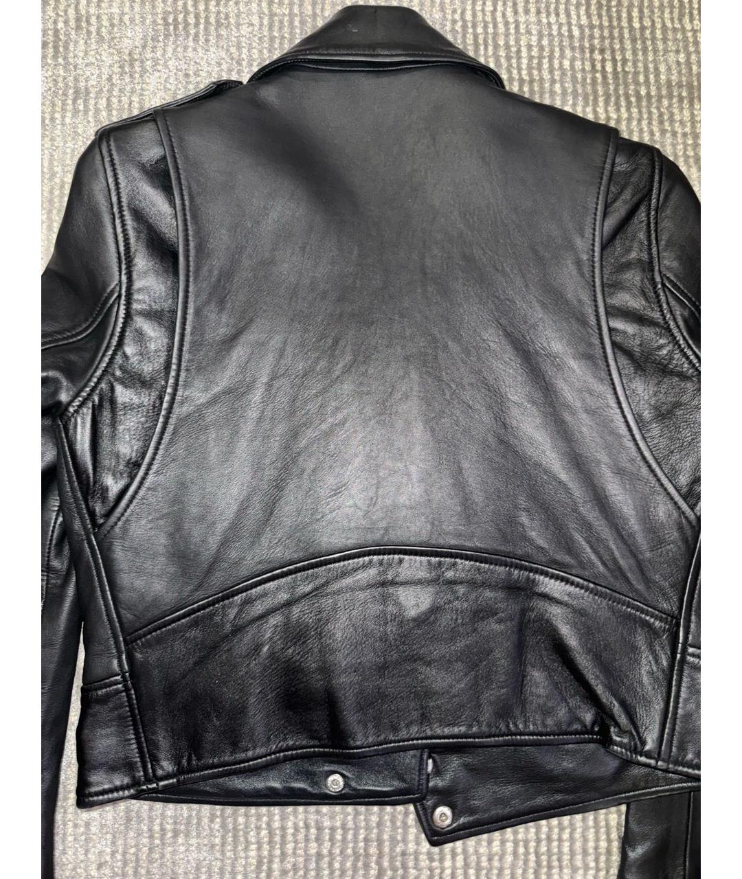 SANDRO Черная кожаная куртка, фото 5