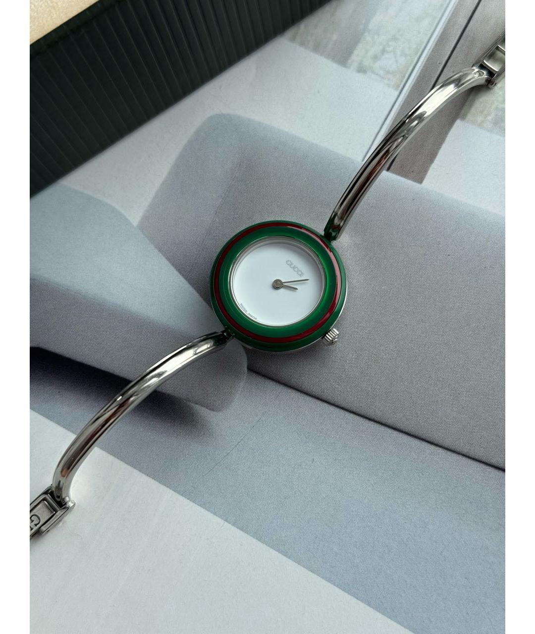 GUCCI Серебряные стальные часы, фото 2