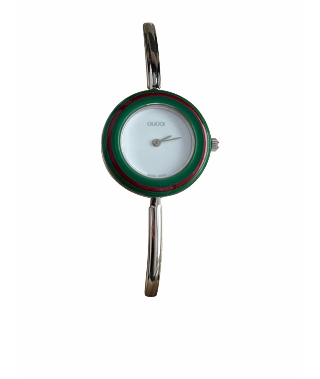 GUCCI Серебряные стальные часы, фото 1