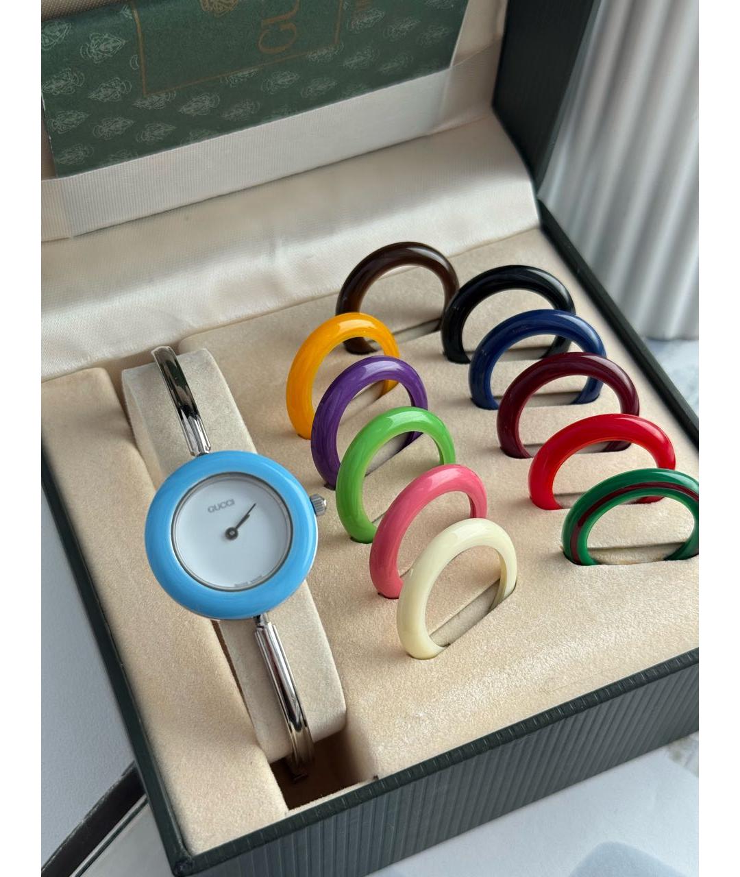 GUCCI Серебряные стальные часы, фото 4