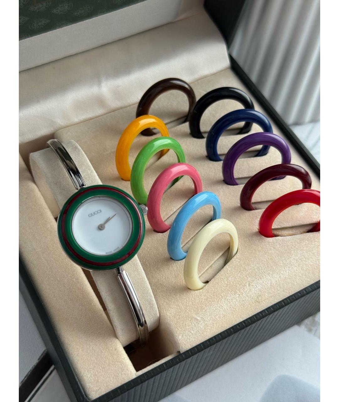 GUCCI Серебряные стальные часы, фото 6