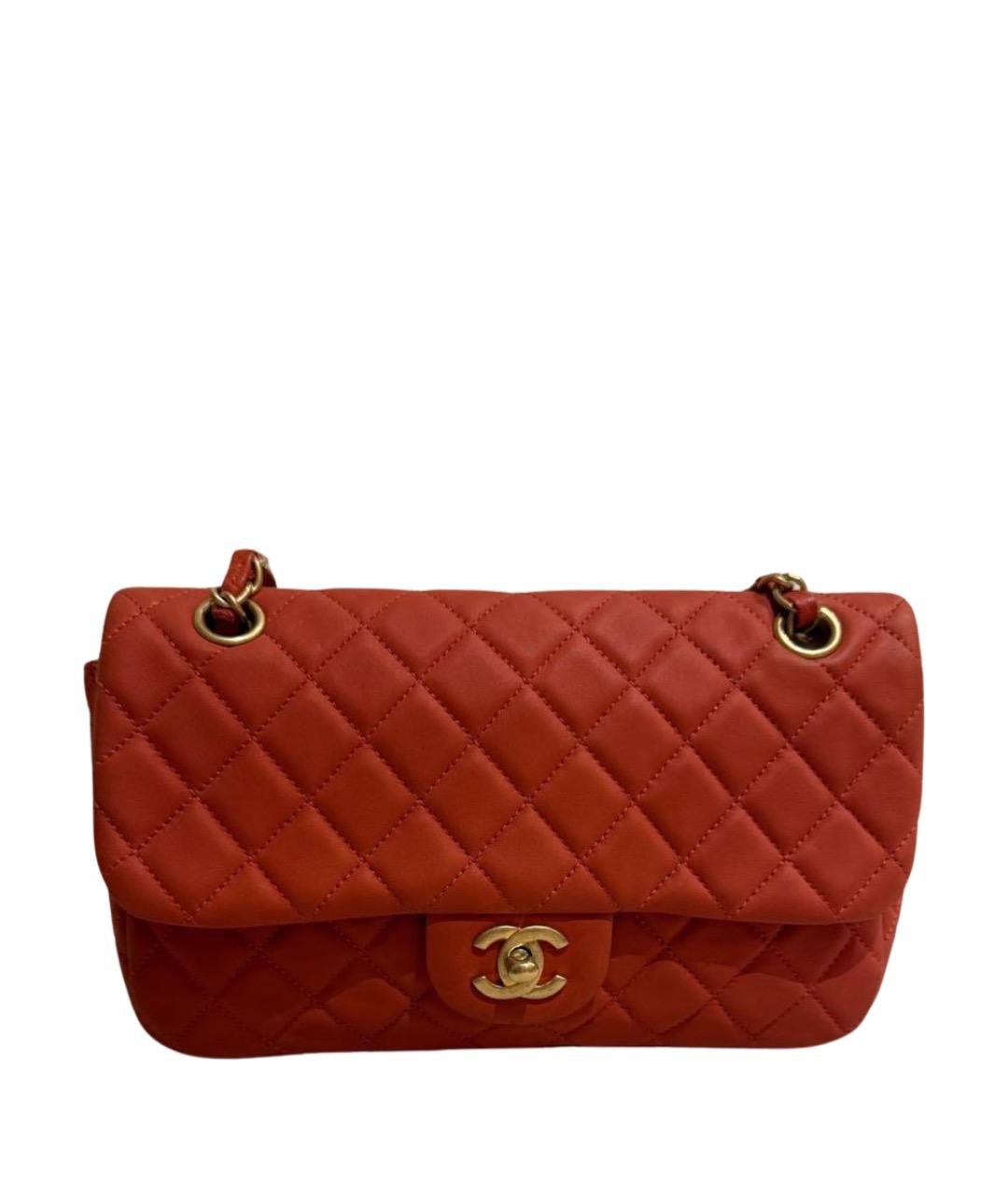 CHANEL Красная кожаная сумка через плечо, фото 1