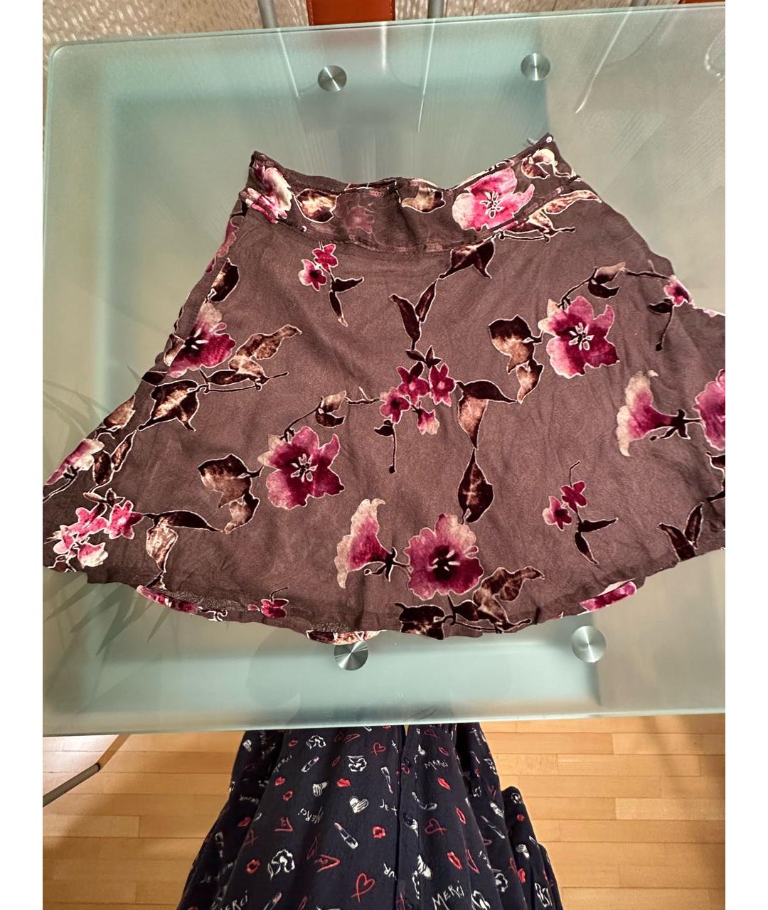 MAX&CO Коричневая бархатная юбка миди, фото 2