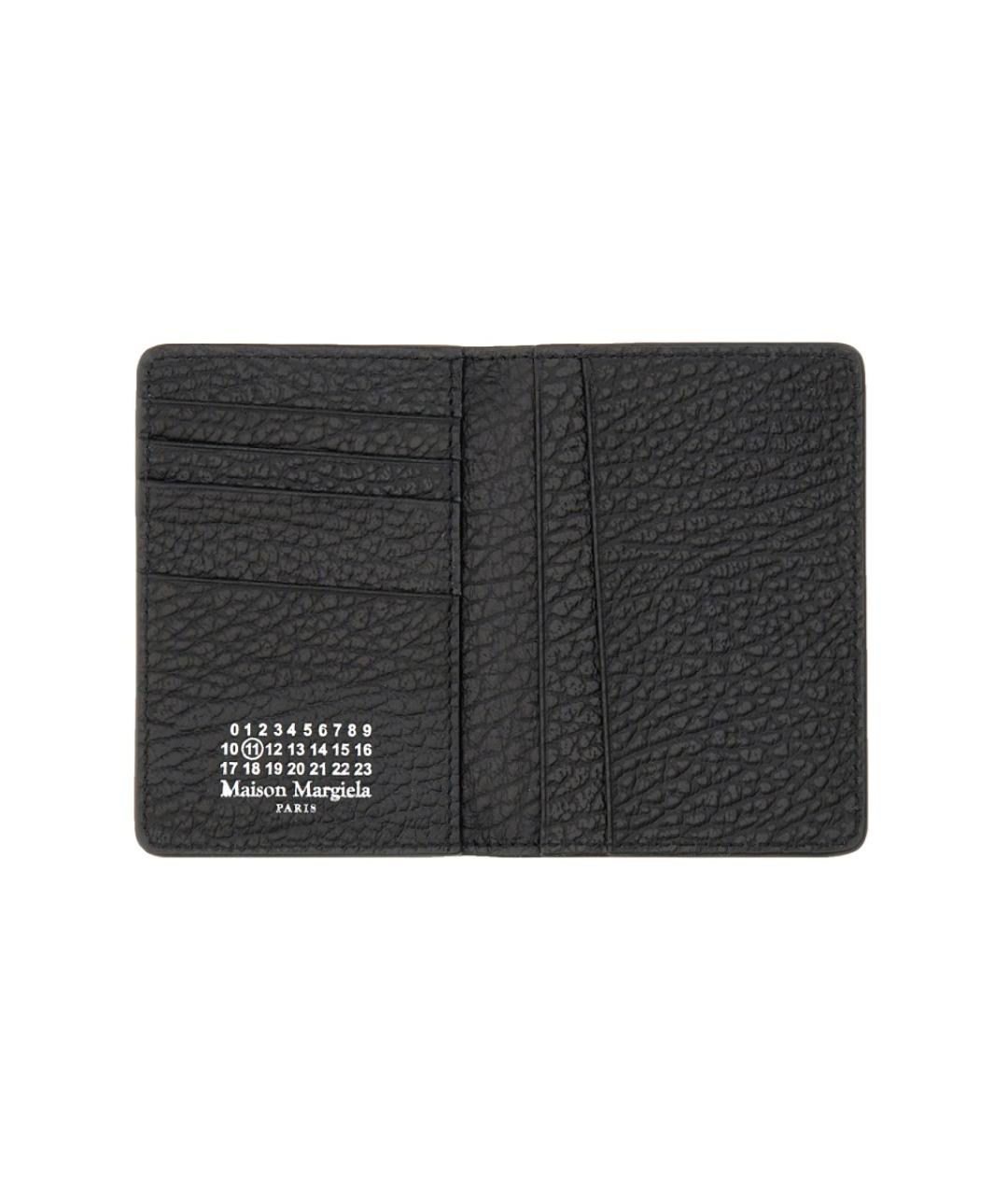 MAISON MARGIELA Черный кожаный кошелек, фото 3