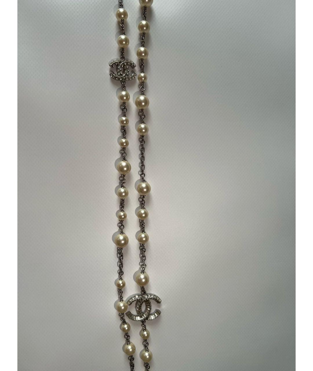 CHANEL Бежевое металлическое колье, фото 2