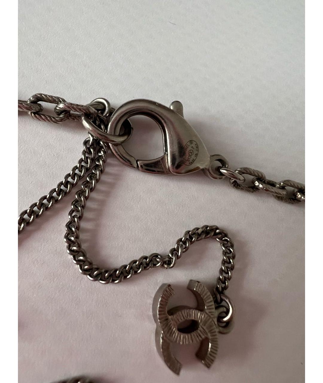 CHANEL Бежевое металлическое колье, фото 4