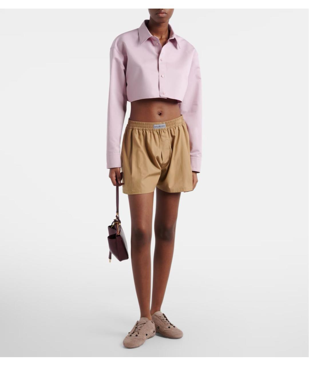 BALENCIAGA Бордовая кожаная сумка через плечо, фото 7