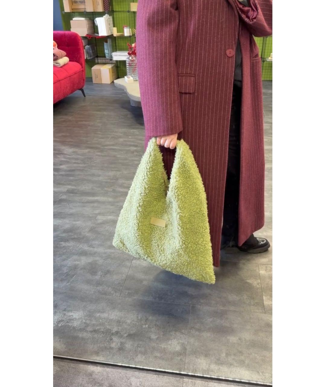 MM6 MAISON MARGIELA Зеленая сумка тоут, фото 2