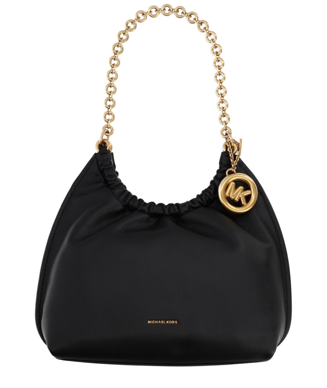 MICHAEL KORS Черная кожаная сумка через плечо, фото 1