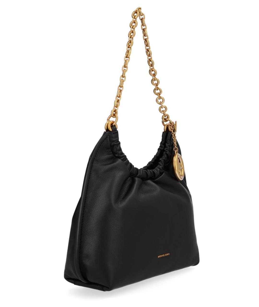 MICHAEL KORS Черная кожаная сумка через плечо, фото 3