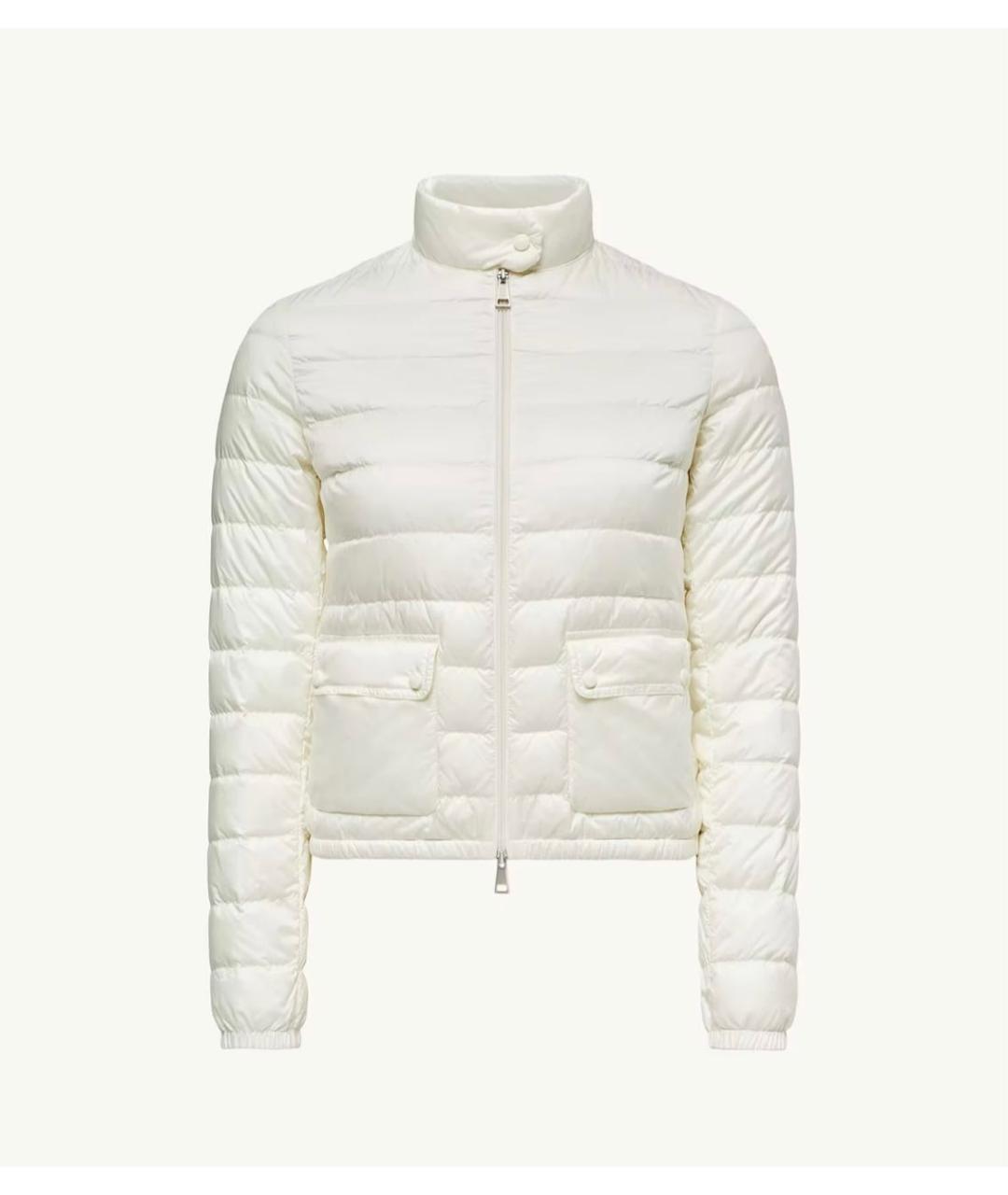 MONCLER Белый полиэстеровый пуховик, фото 3