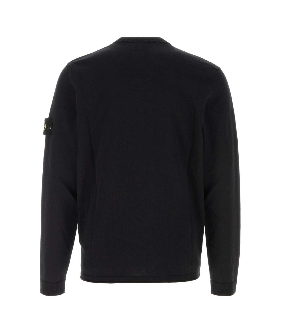 STONE ISLAND Темно-синий хлопковый джемпер / свитер, фото 2