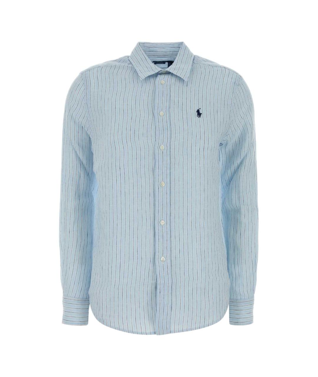 POLO RALPH LAUREN Голубая льняная рубашка, фото 1