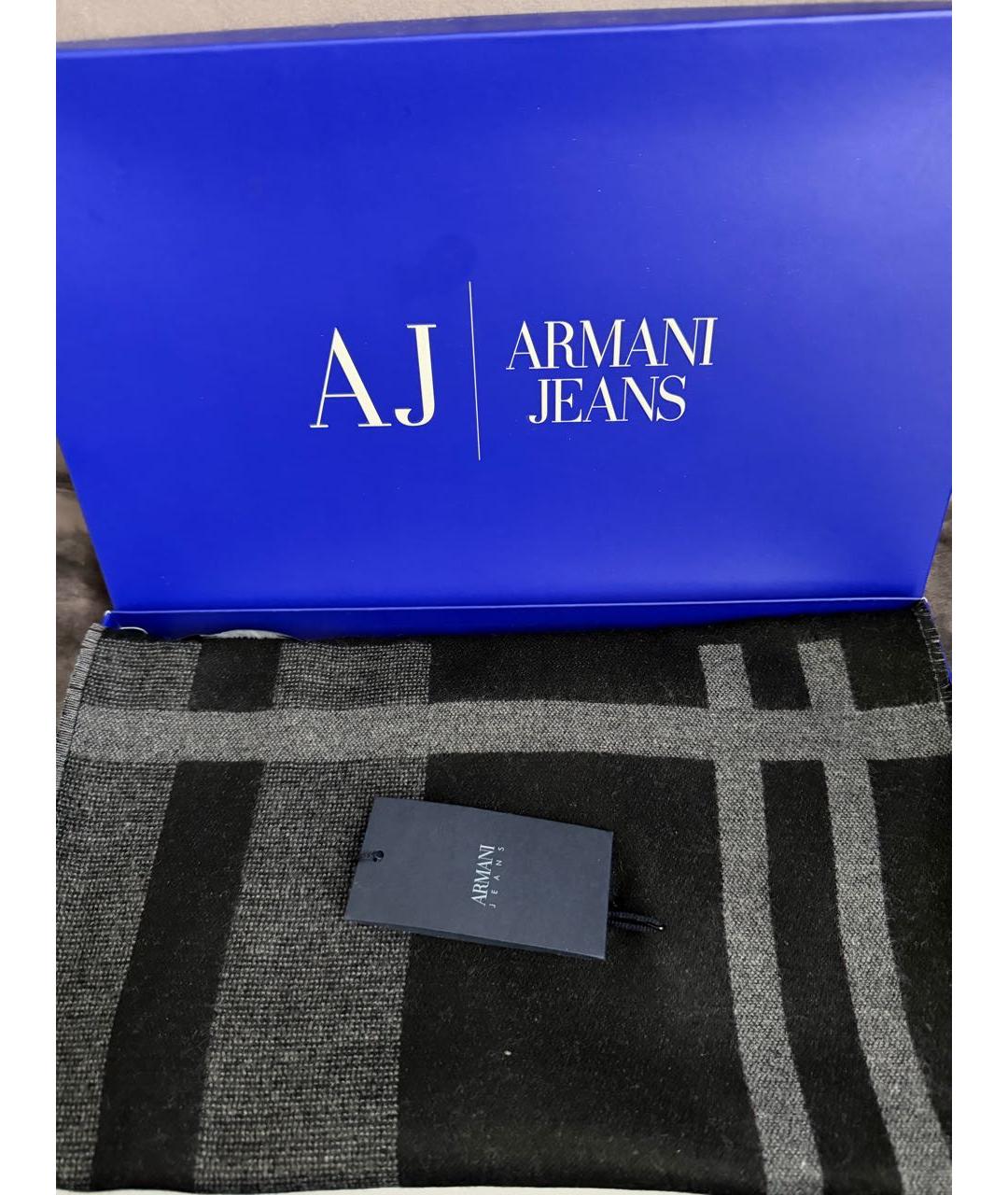 ARMANI JEANS Серый шарф, фото 2