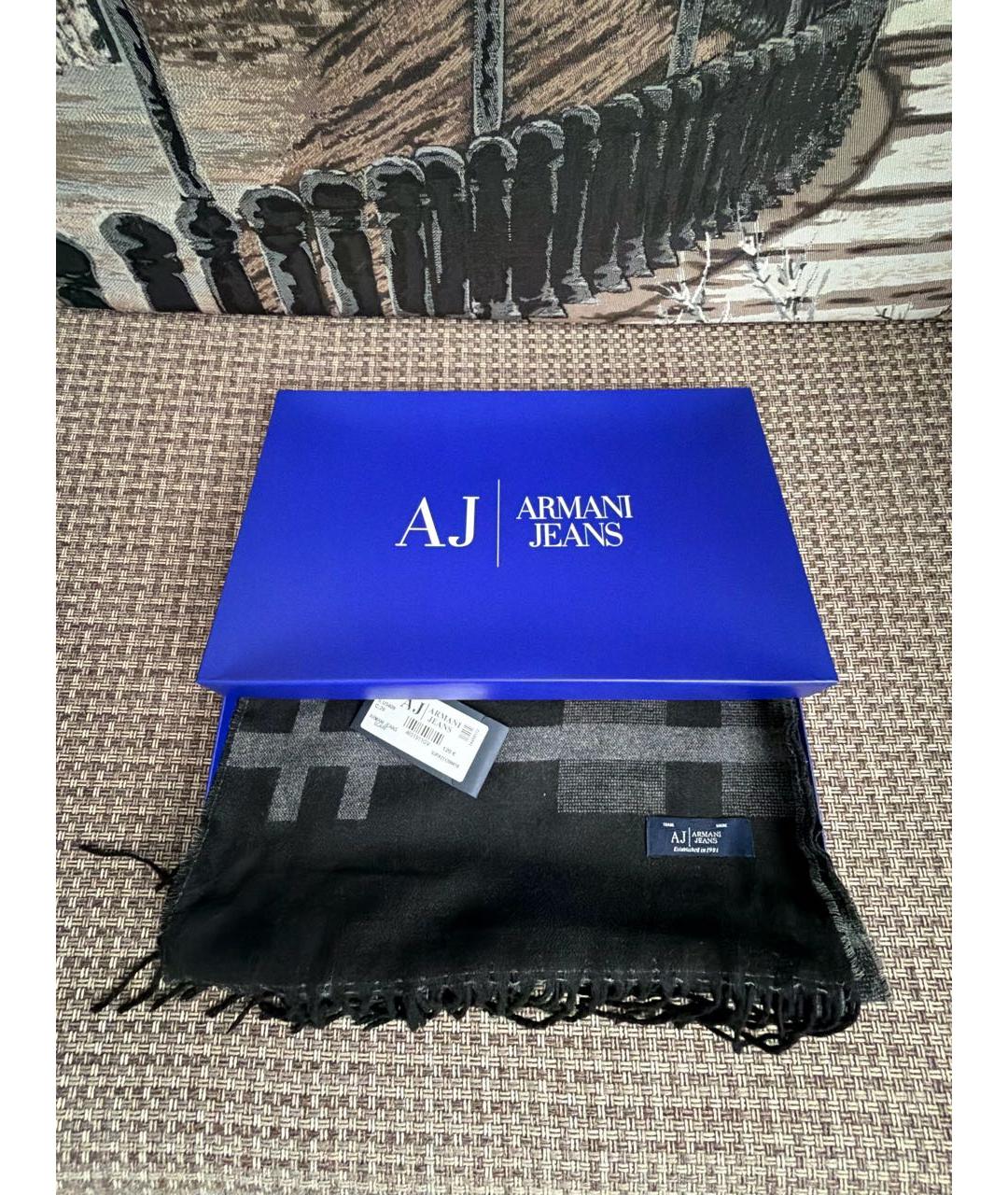 ARMANI JEANS Серый шарф, фото 4