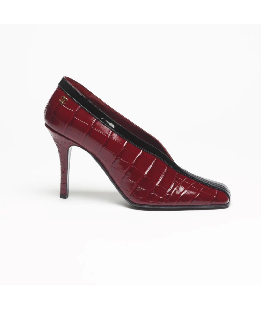 CHANEL Красные кожаные туфли, фото 7