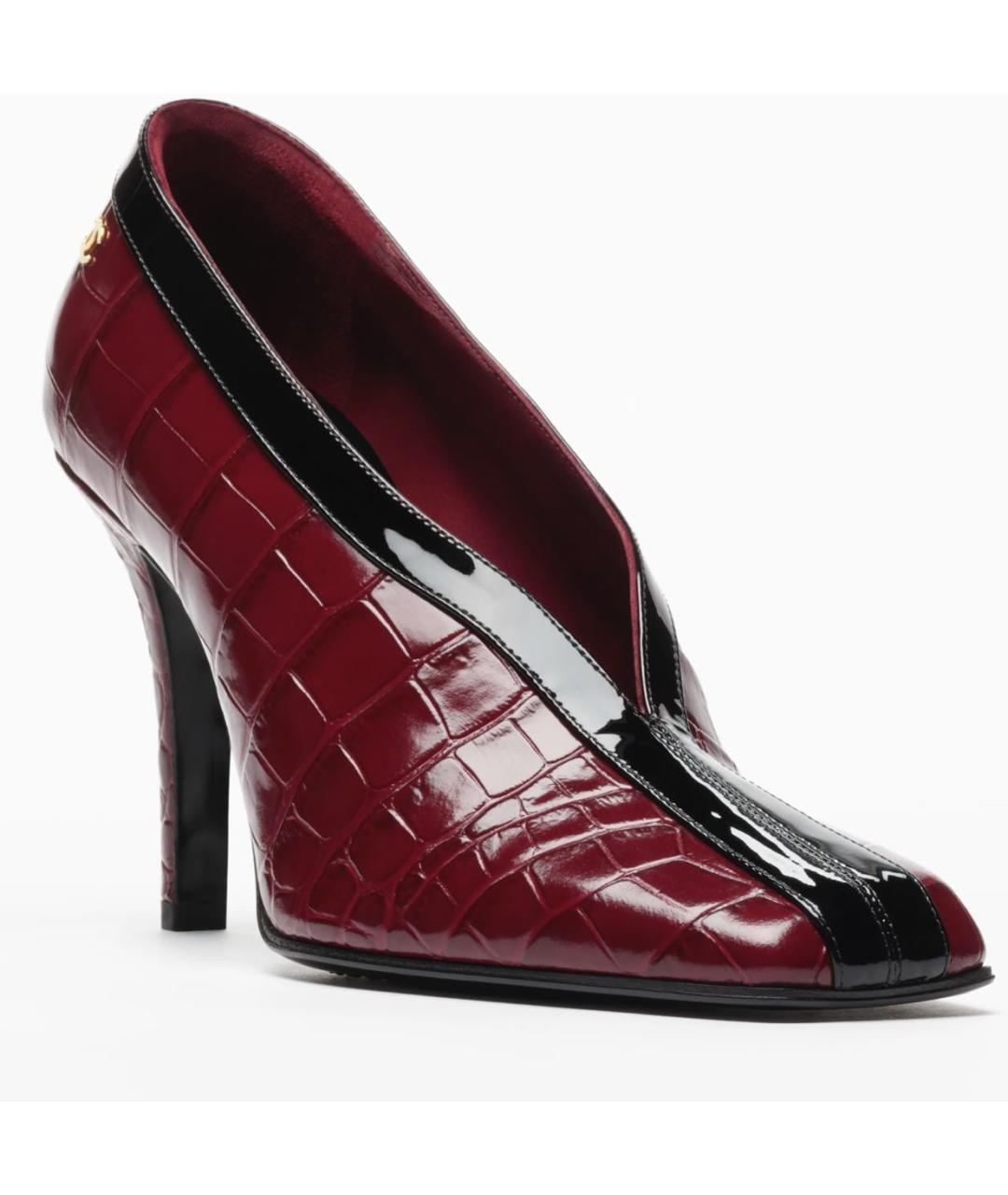 CHANEL Красные кожаные туфли, фото 5