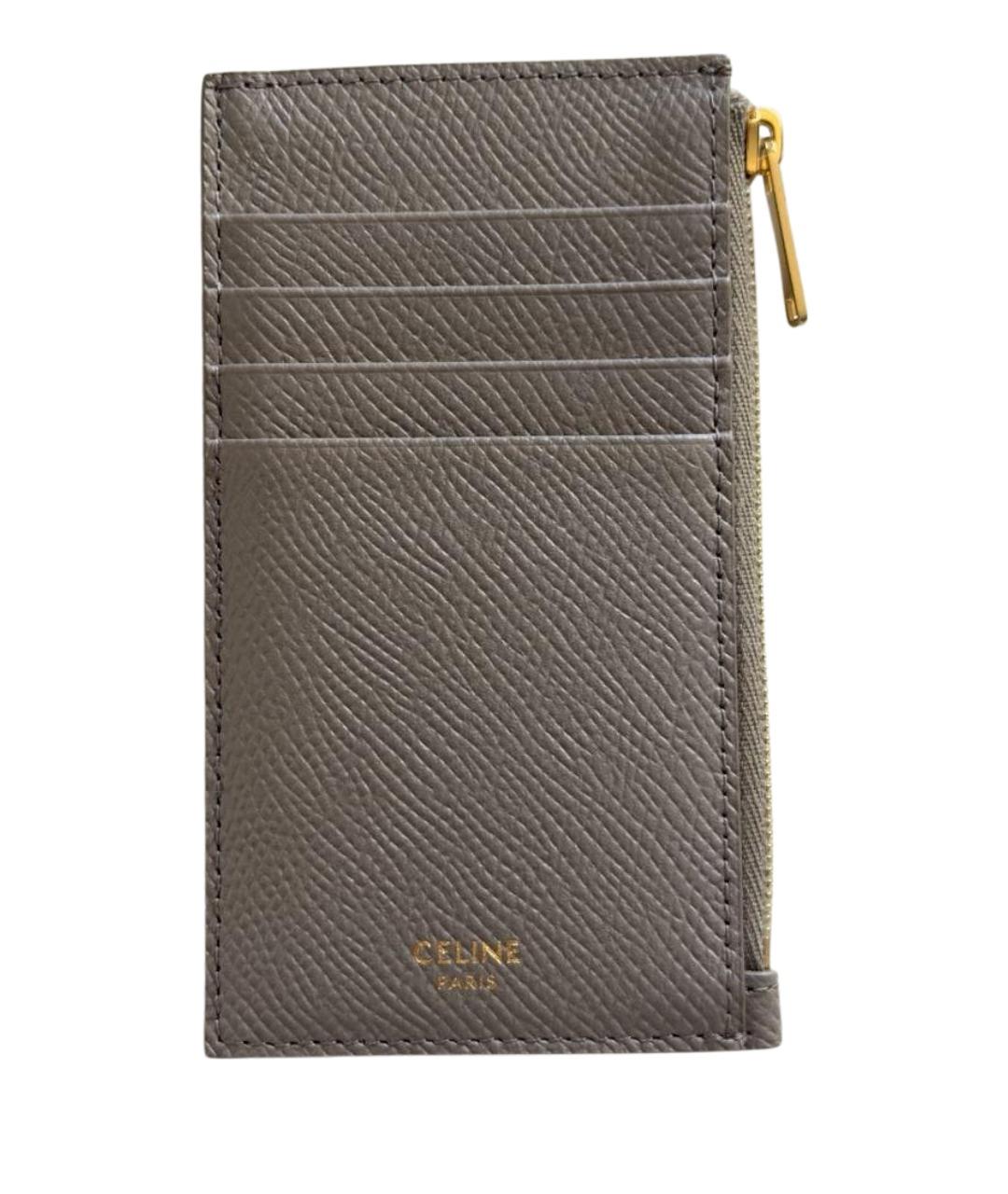 CELINE Серый кожаный кардхолдер, фото 1