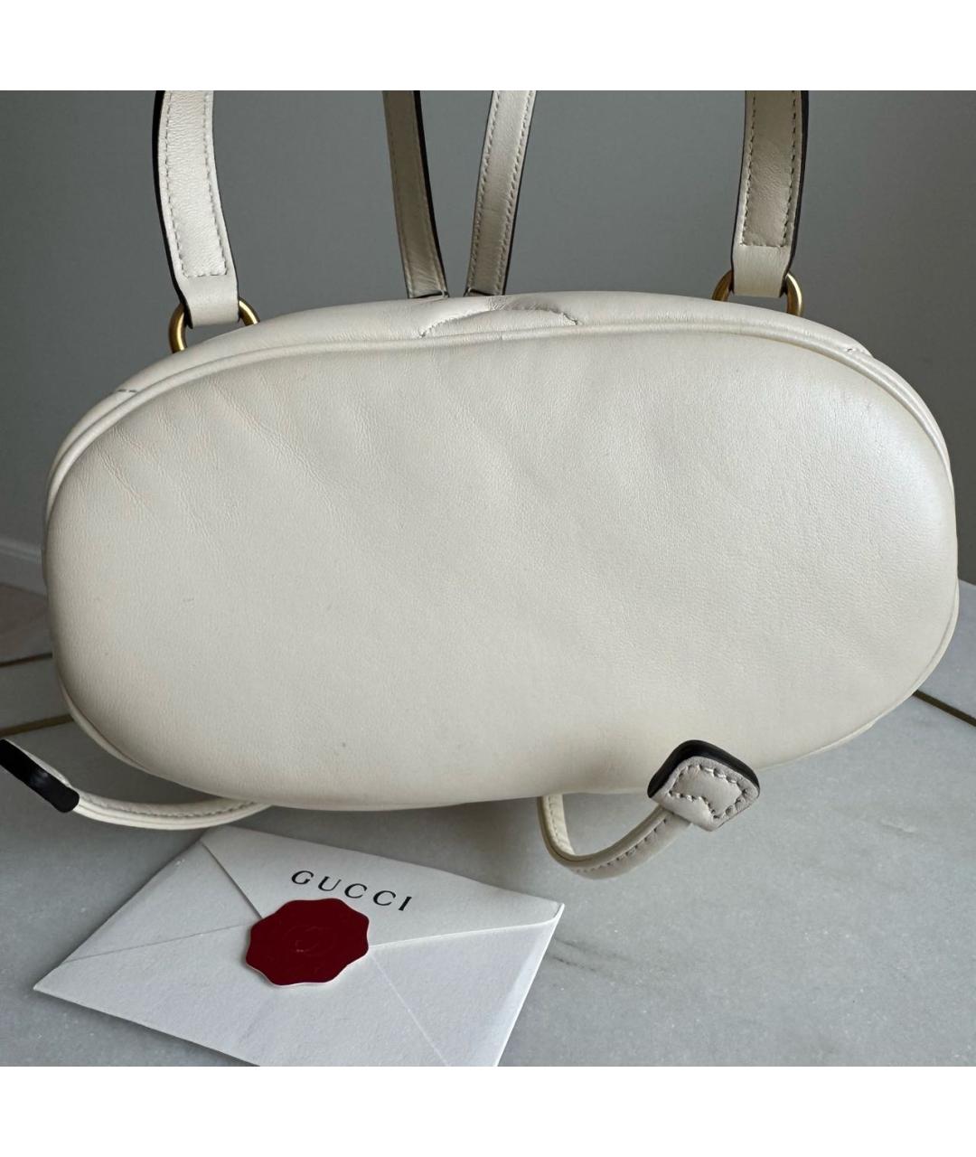 GUCCI Белый кожаный рюкзак, фото 8