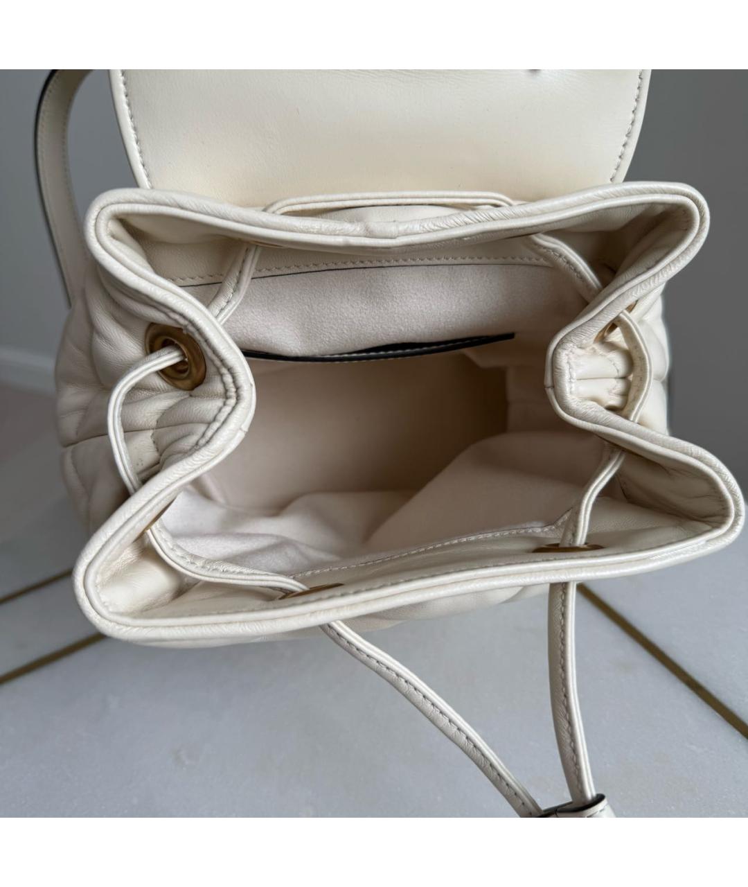 GUCCI Белый кожаный рюкзак, фото 7