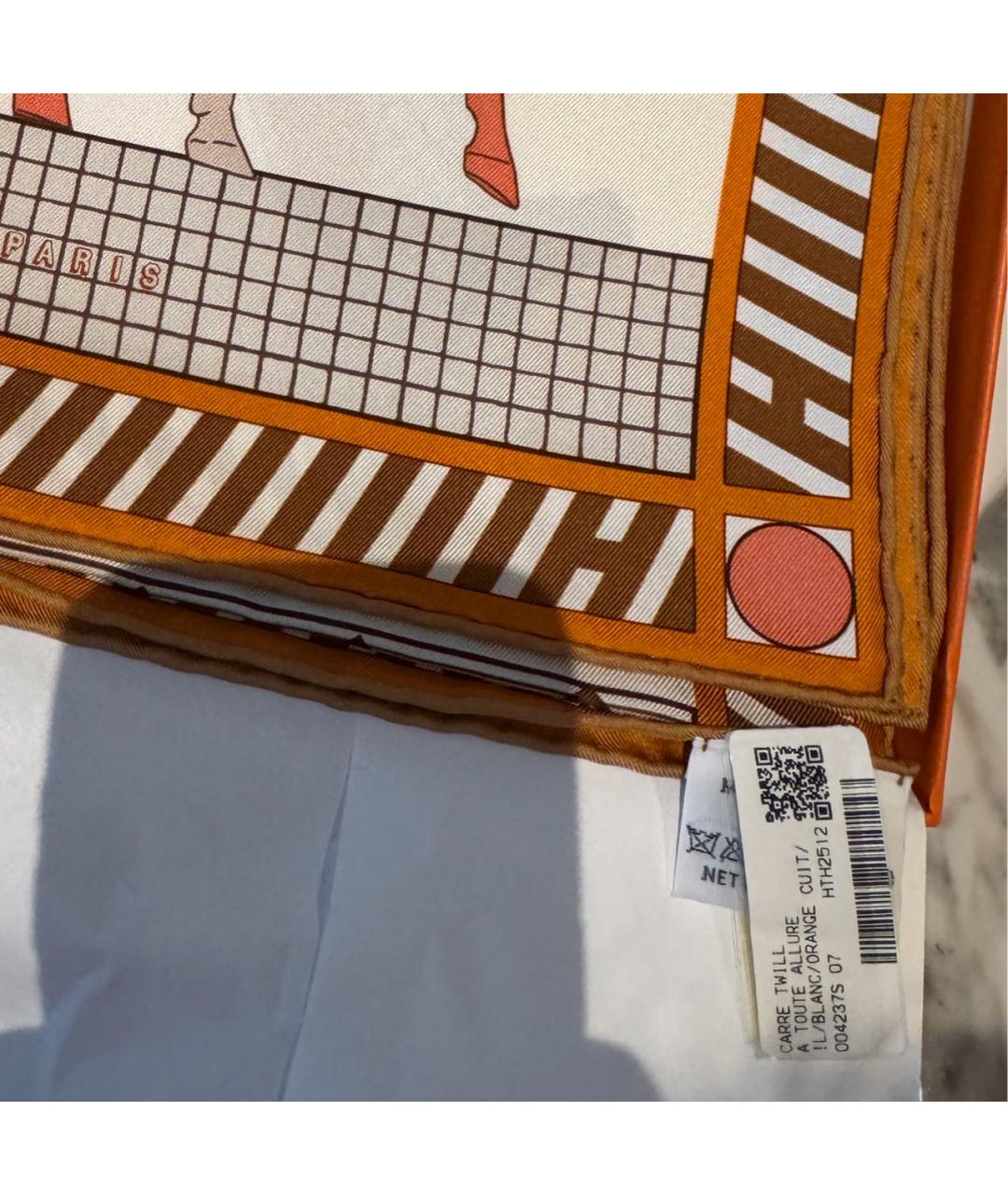 HERMES Мульти шелковый платок, фото 4