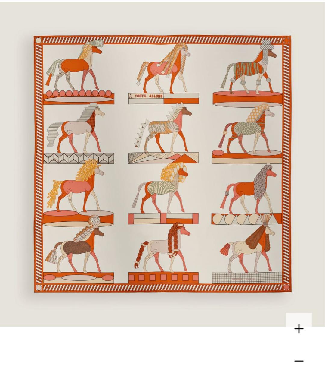 HERMES Мульти шелковый платок, фото 5