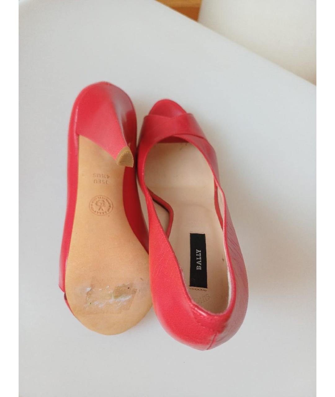 BALLY Красные кожаные туфли, фото 8