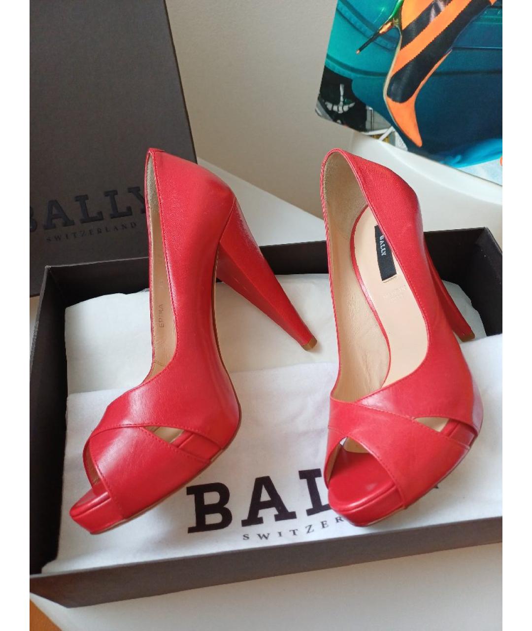 BALLY Красные кожаные туфли, фото 2