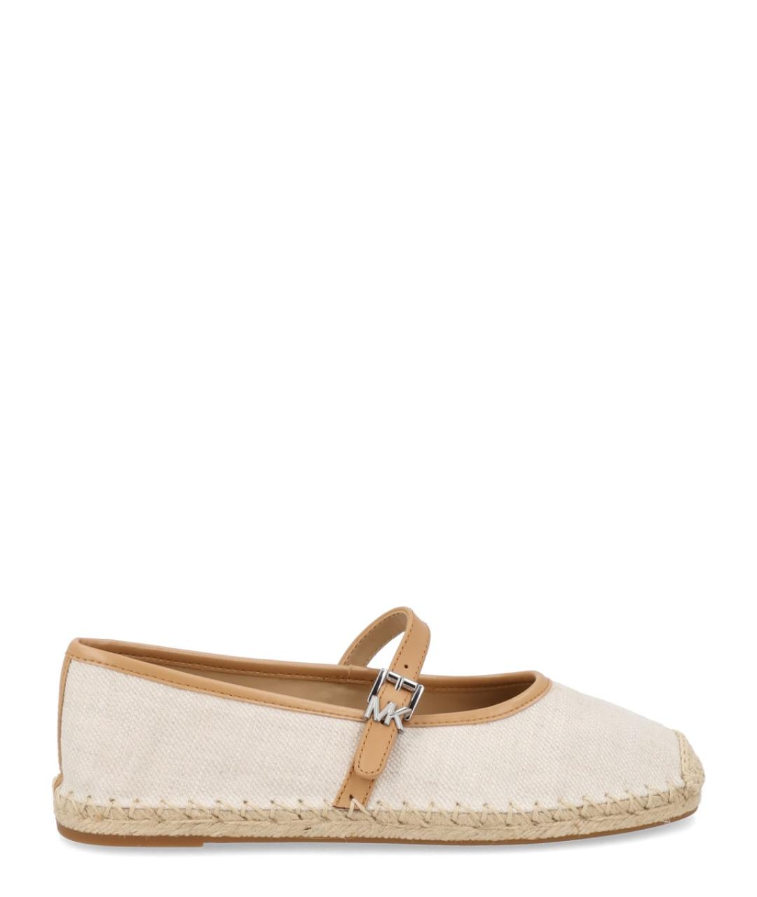 MICHAEL KORS Бежевые текстильные балетки, фото 1
