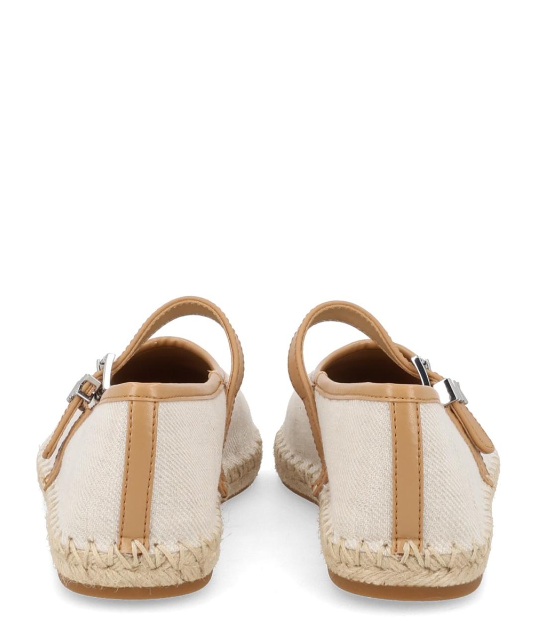 MICHAEL KORS Бежевые текстильные балетки, фото 3