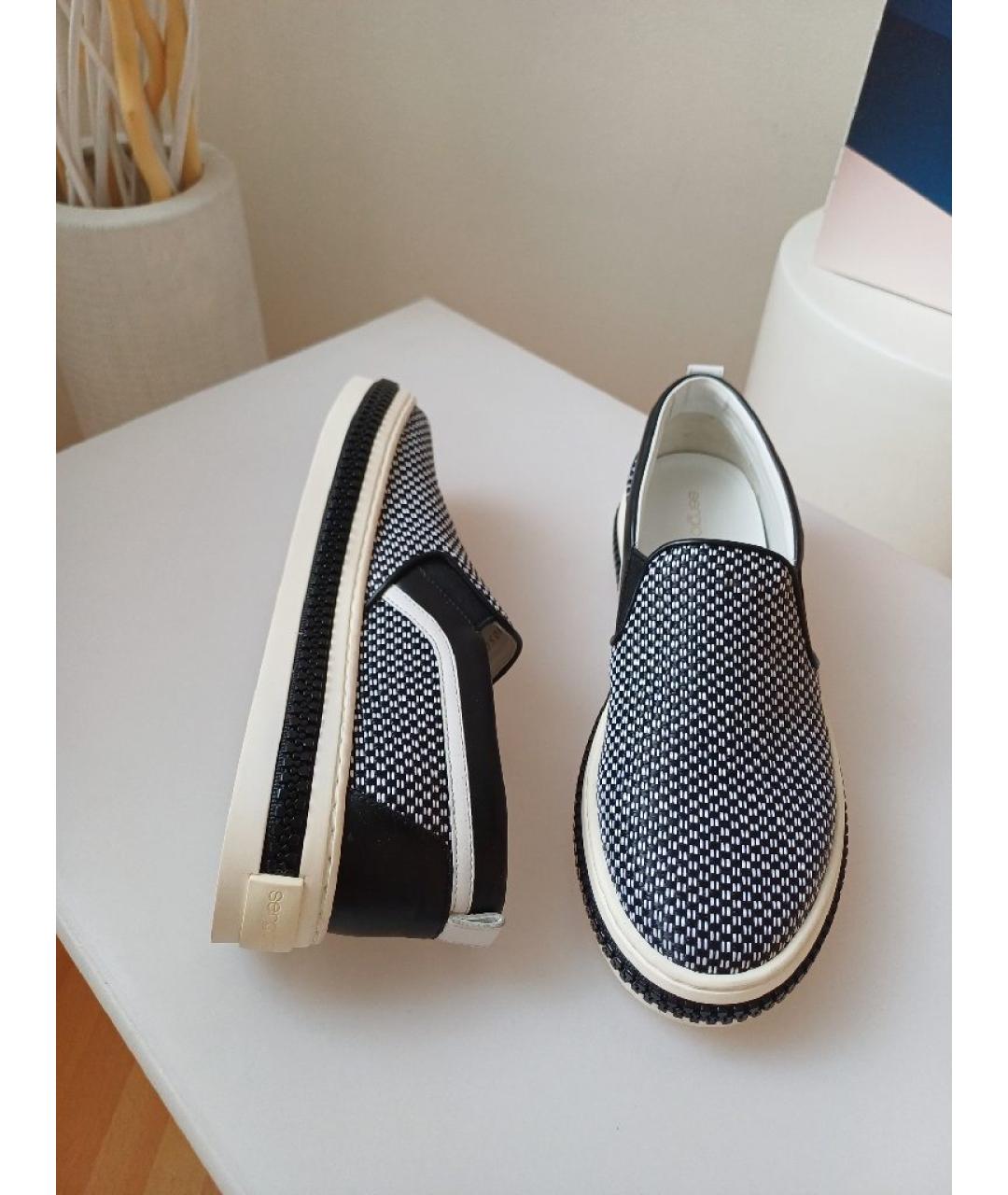 SERGIO ROSSI Мульти текстильные слипоны, фото 7