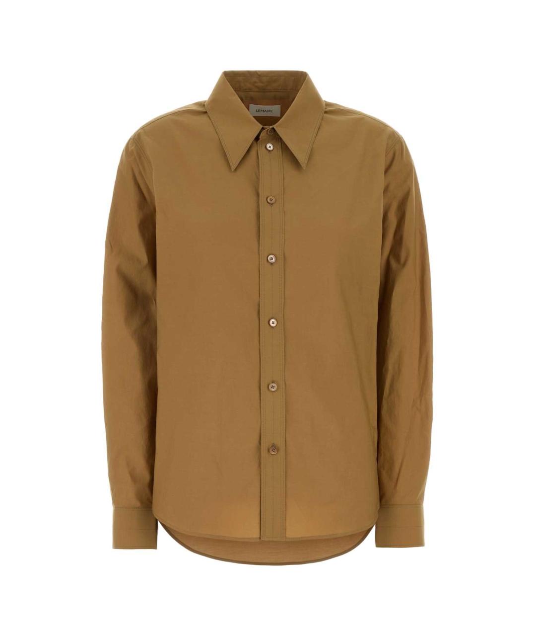 LEMAIRE Коричневая хлопковая рубашка, фото 1