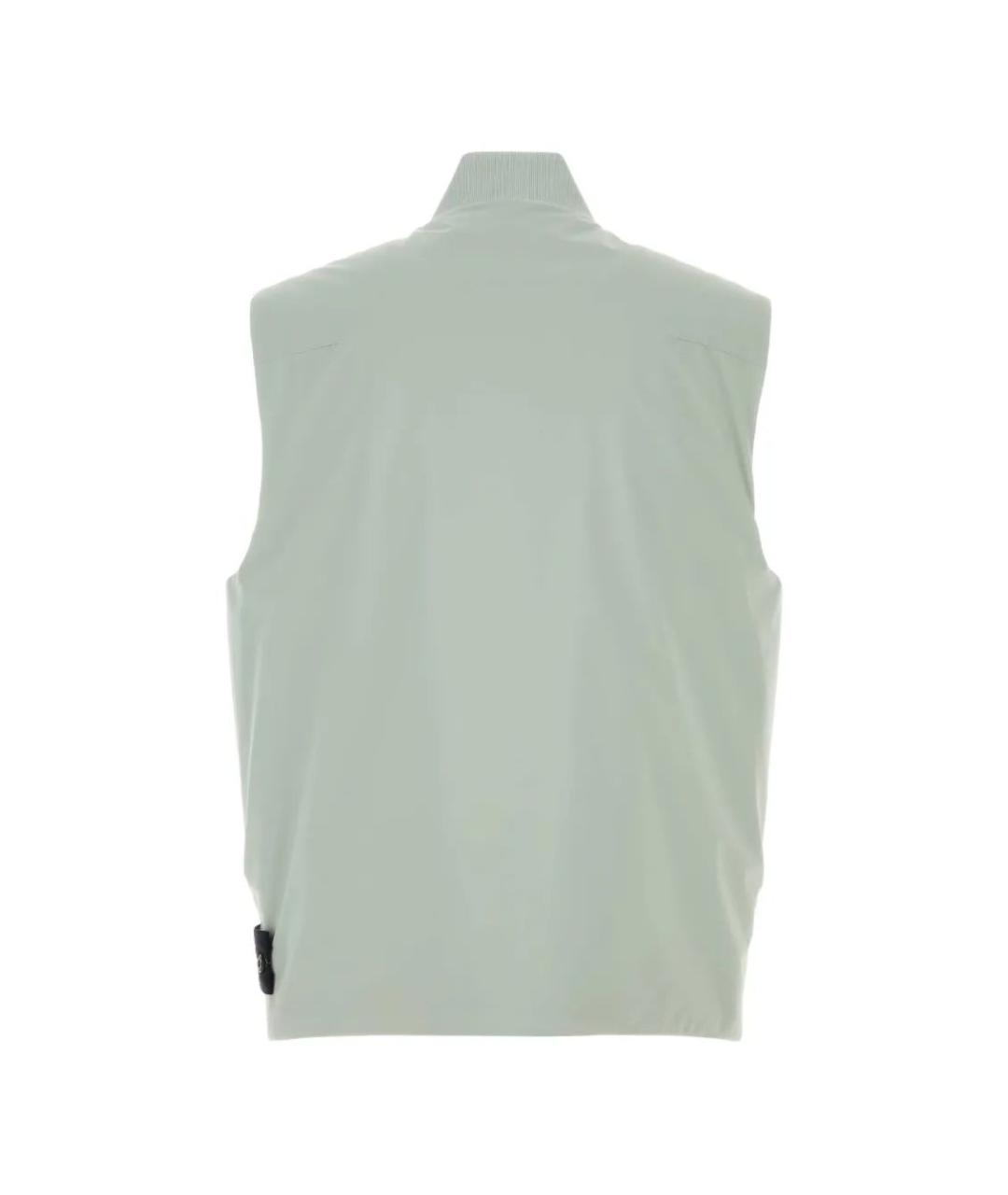 STONE ISLAND Зеленый полиэстеровый жилет, фото 2