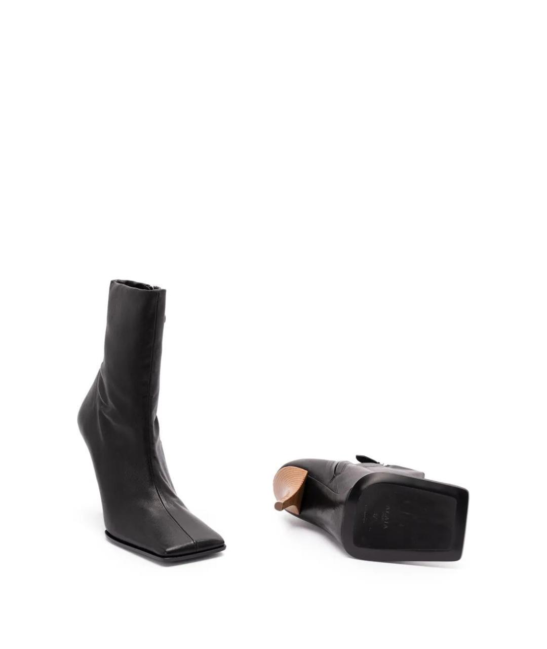 ALAIA Черные кожаные ботильоны, фото 3