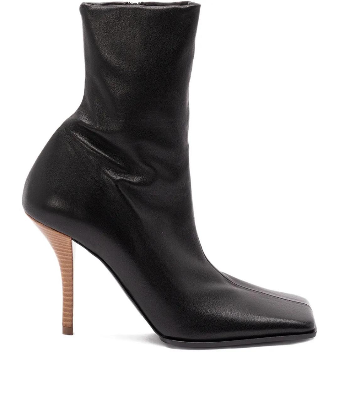 ALAIA Черные кожаные ботильоны, фото 1