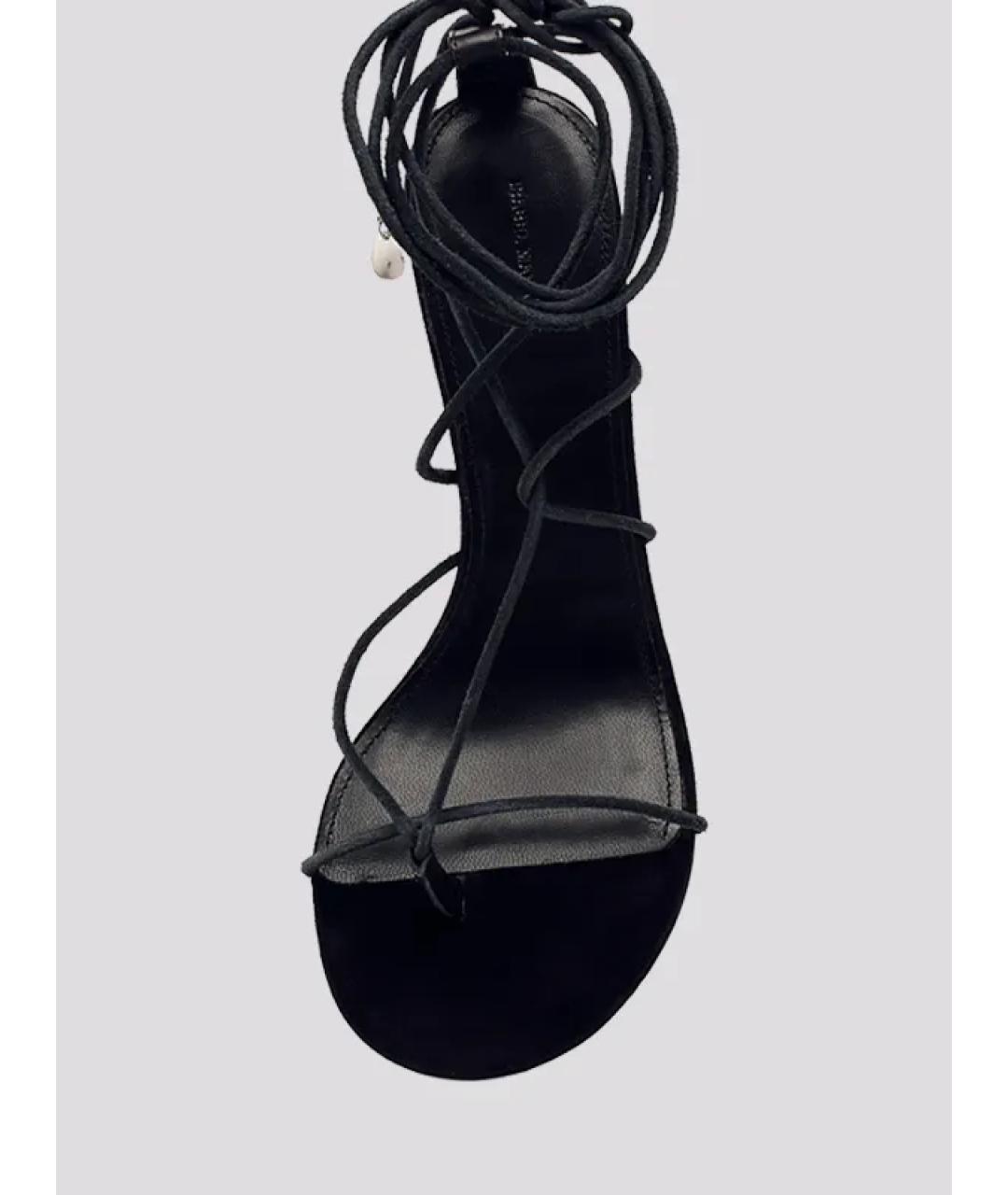 ISABEL MARANT Черные кожаные босоножки, фото 3