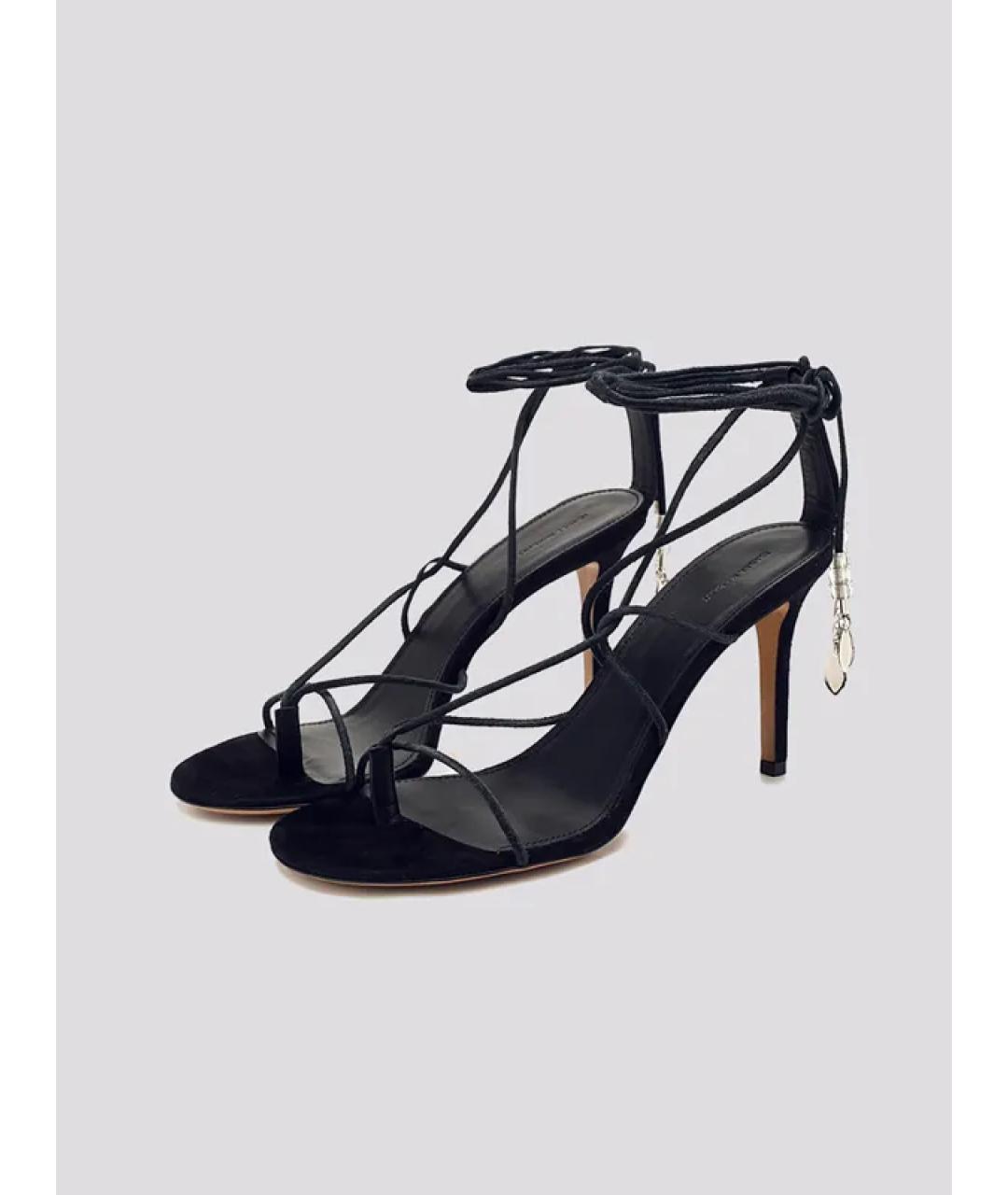 ISABEL MARANT Черные кожаные босоножки, фото 2