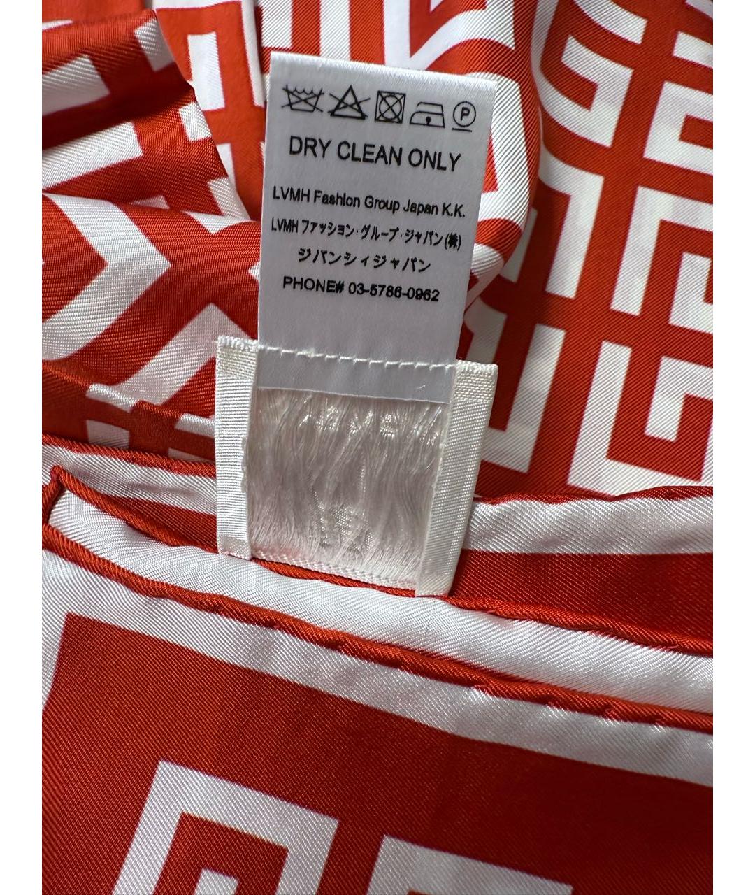 GIVENCHY Красный шелковый платок, фото 4