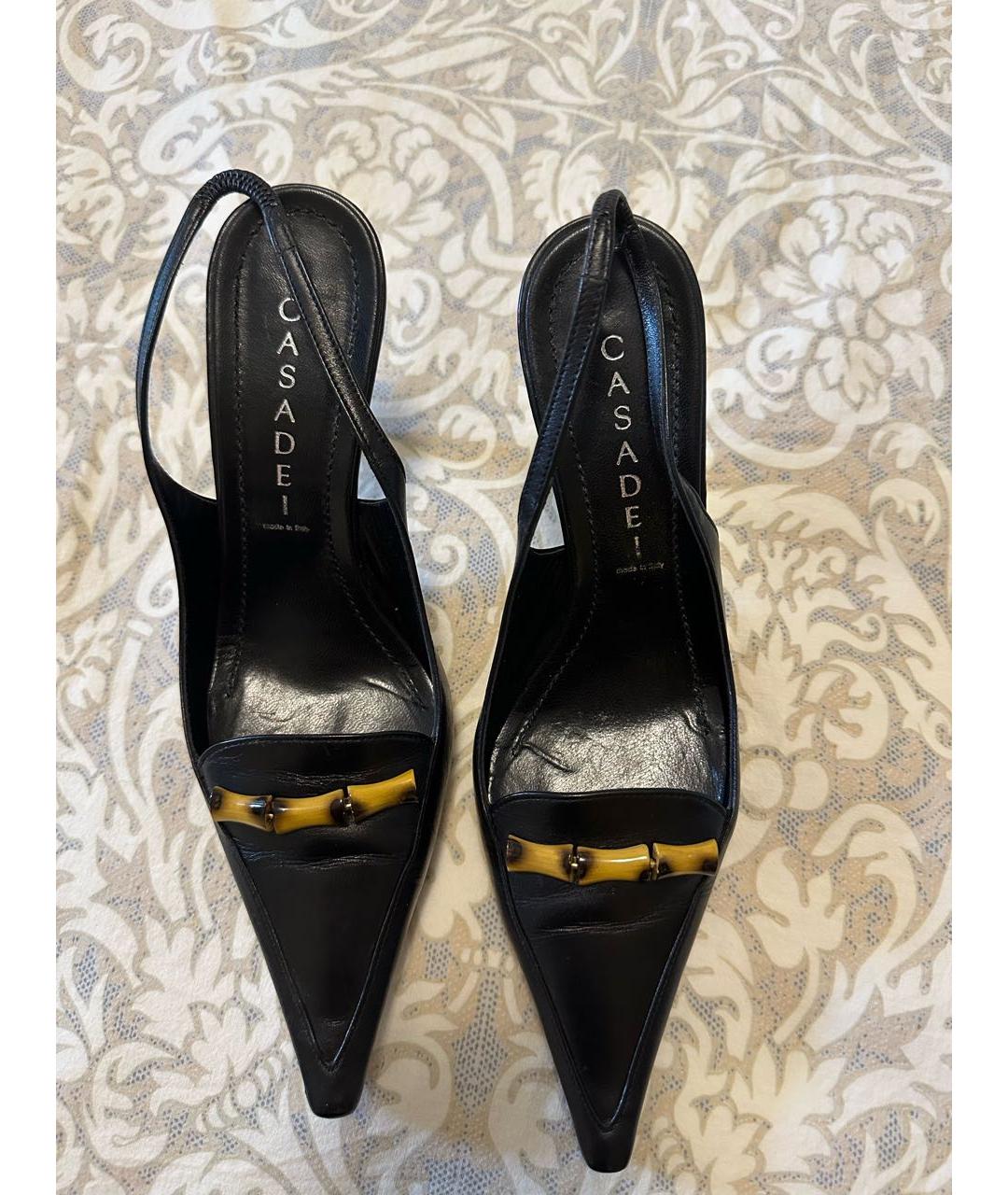 CASADEI Черные кожаные туфли, фото 2