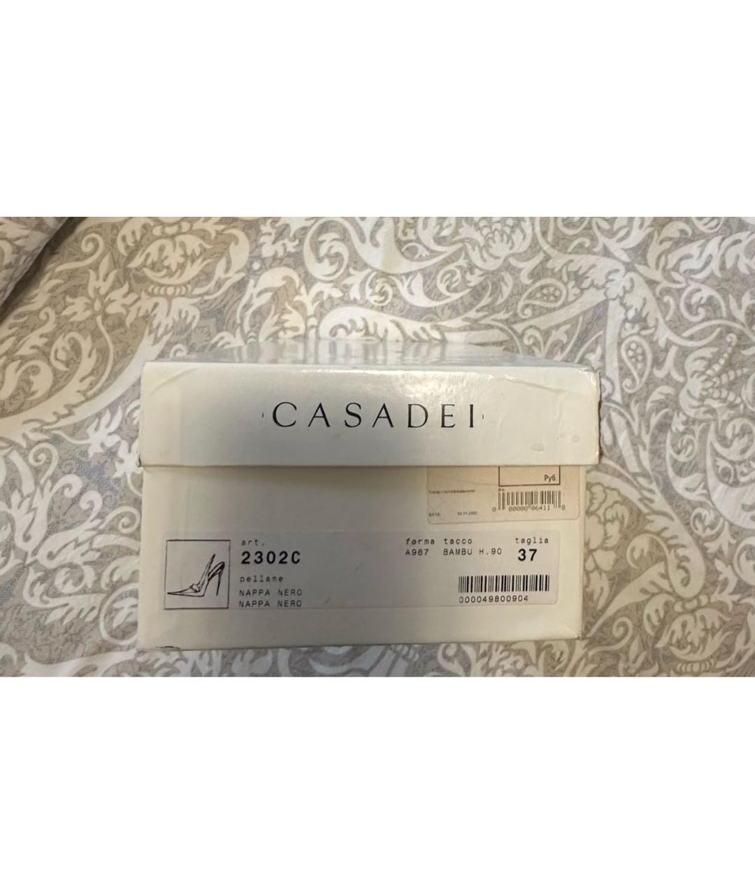 CASADEI Черные кожаные туфли, фото 4