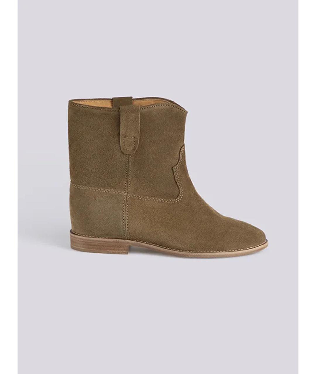 ISABEL MARANT Коричневые замшевые полусапоги, фото 4