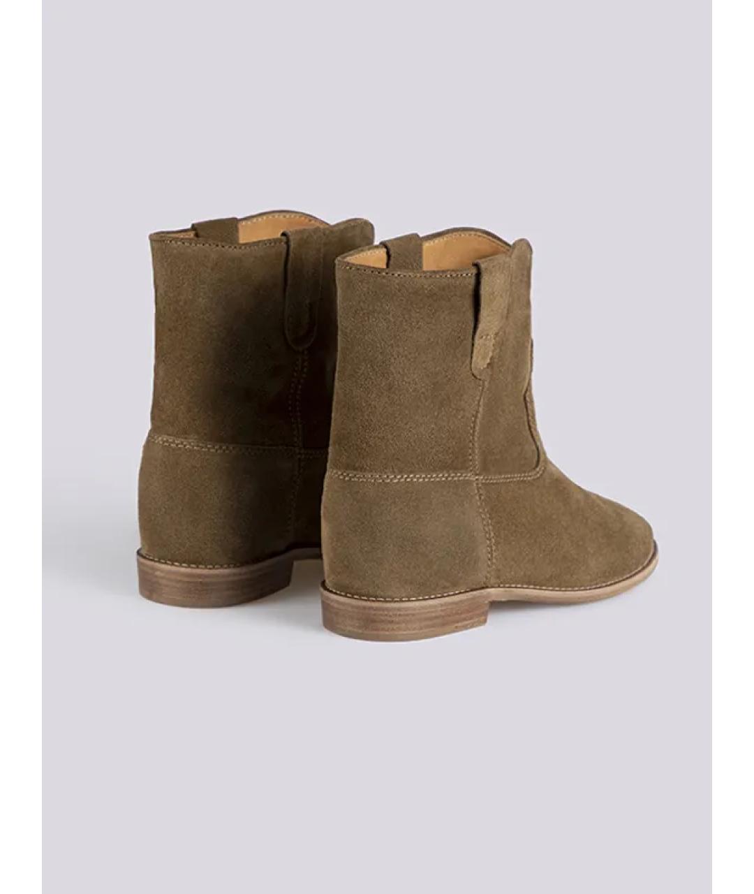 ISABEL MARANT Коричневые замшевые полусапоги, фото 3