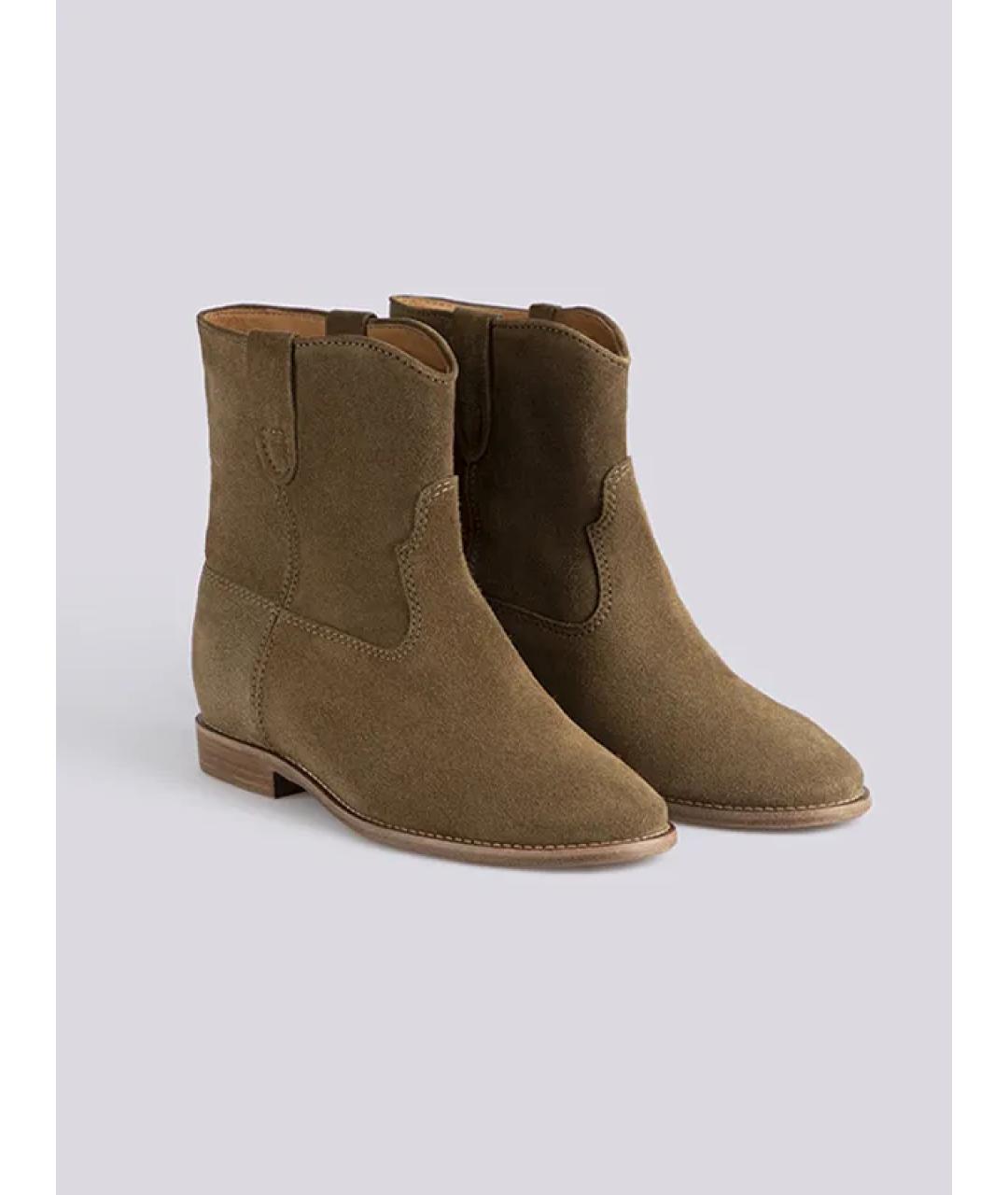 ISABEL MARANT Коричневые замшевые полусапоги, фото 2