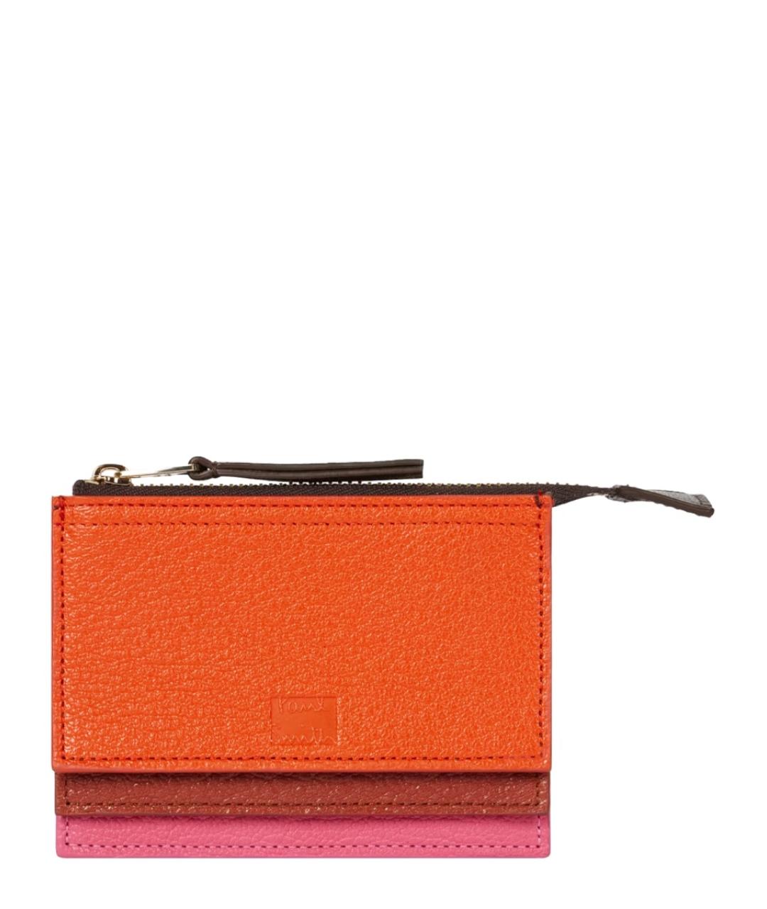 PAUL SMITH Оранжевый кожаный кошелек, фото 1