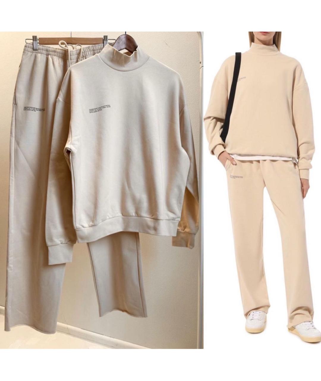 THE PANGAIA Бежевый хлопковый костюм с брюками, фото 6