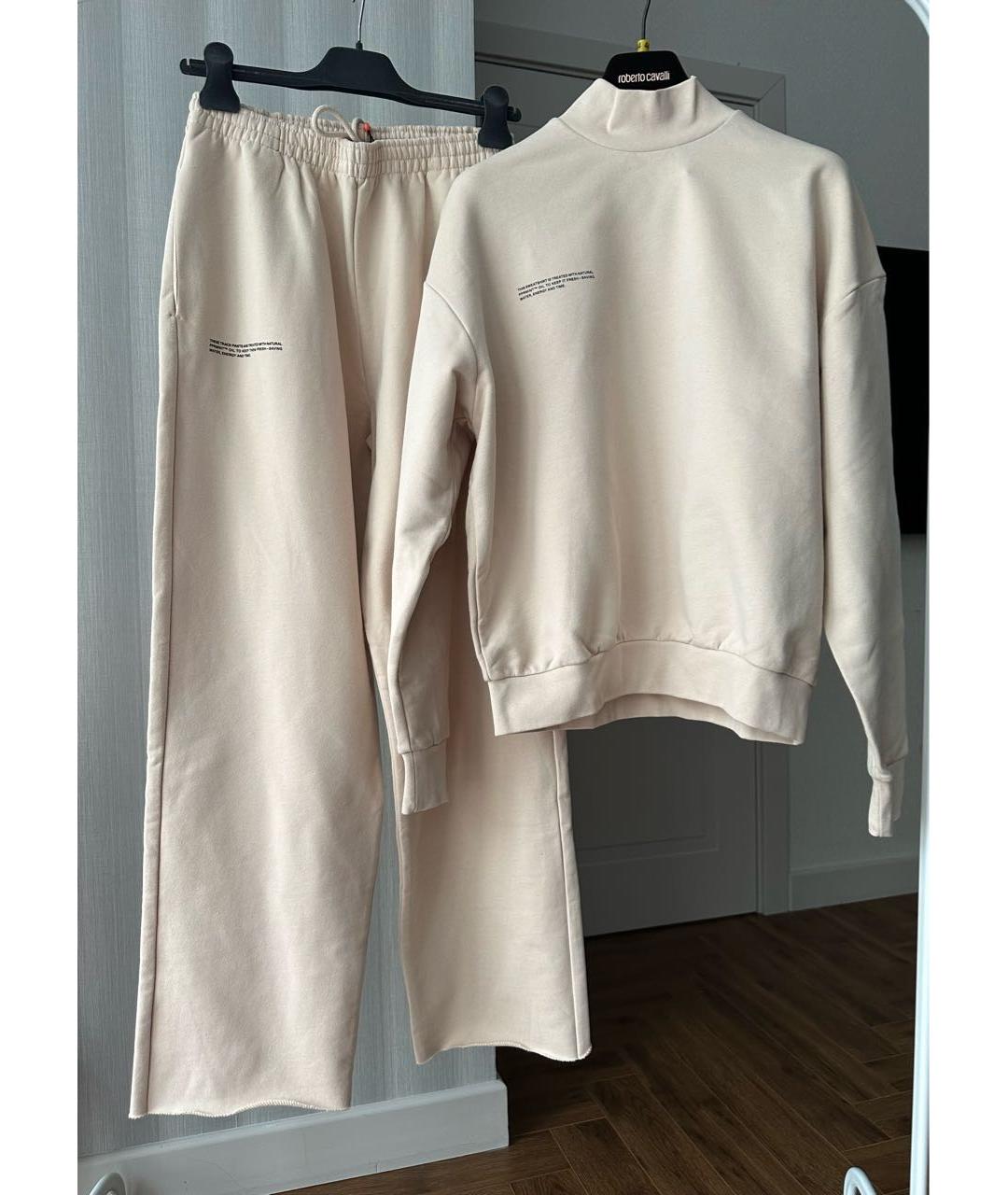 THE PANGAIA Бежевый хлопковый костюм с брюками, фото 5