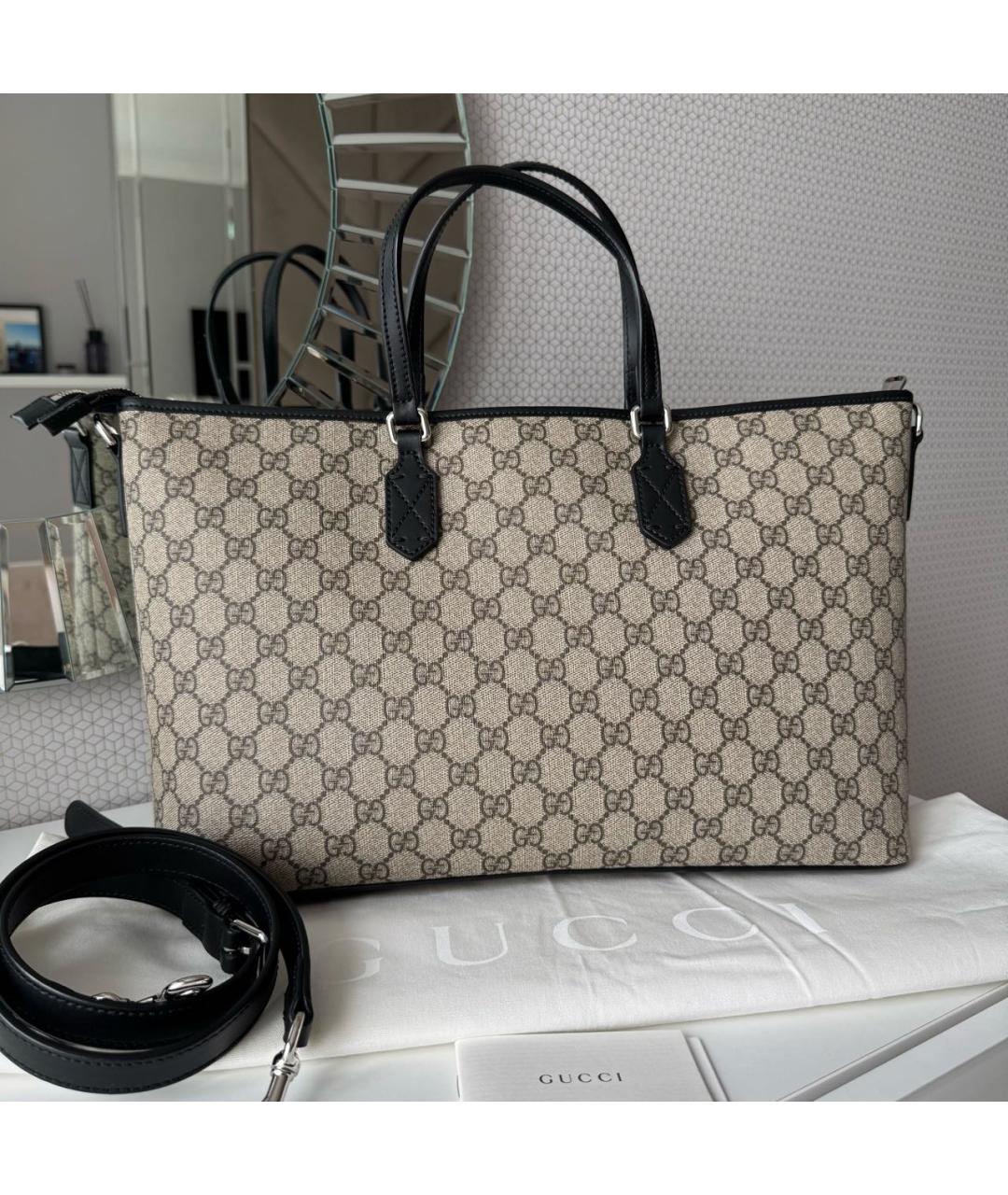 GUCCI Бежевая сумка тоут, фото 2